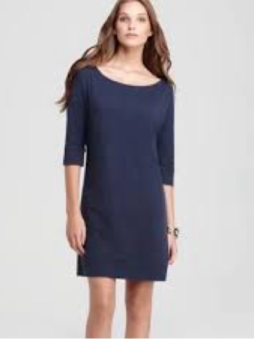 Plus Size Lilly Pulitzer Navy Scoop-Neck Shift Dress. XXL